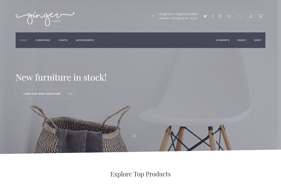 Ginger accessible WordPress theme