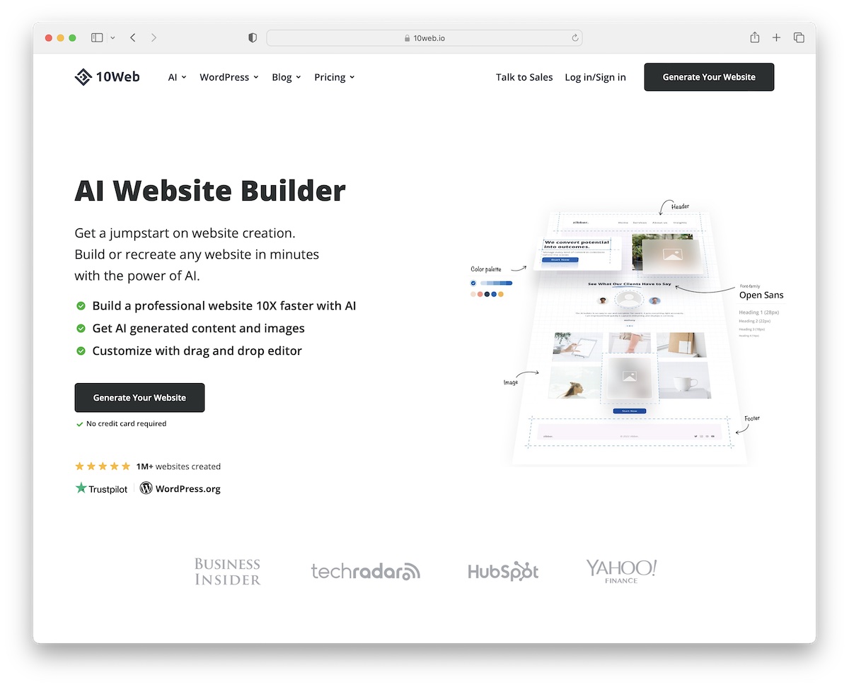 10web ai website builder