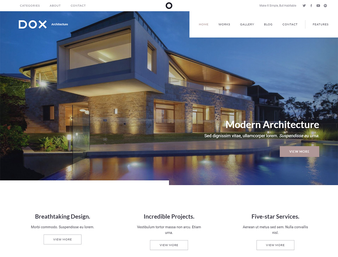 Dox accessible WordPress theme