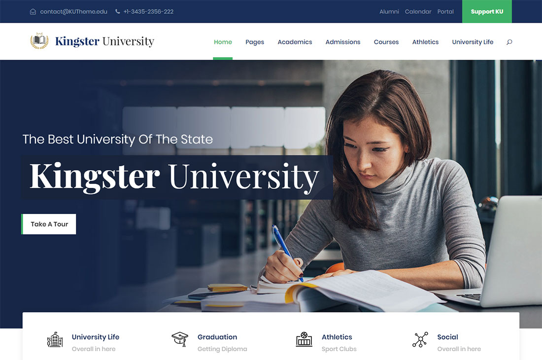 kingster elementary school WordPress theme
