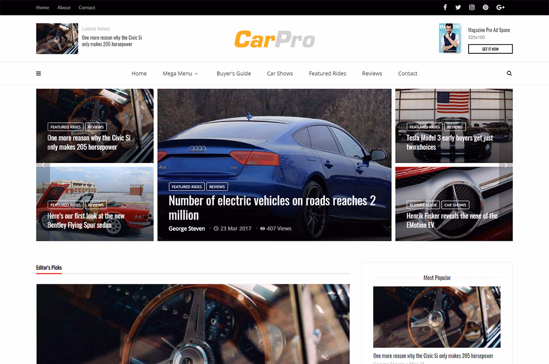 magplus cars magazine wordpress themes