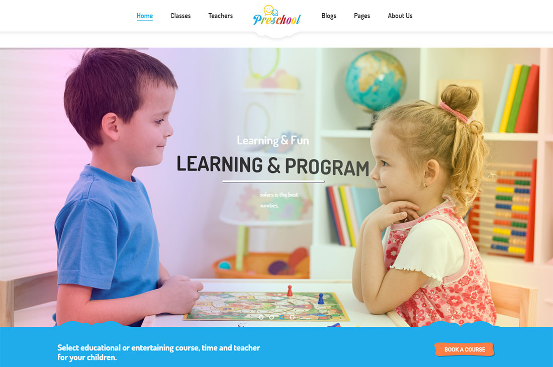 elementary school WordPress theme