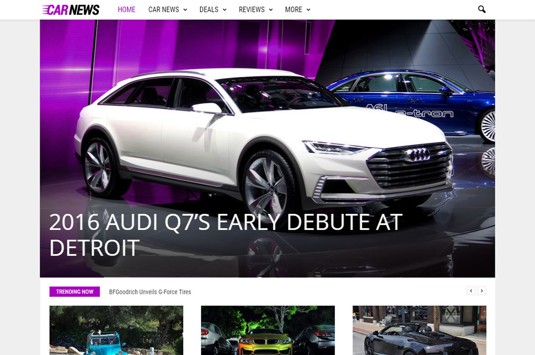 newsmag cars magazine wordpress themes