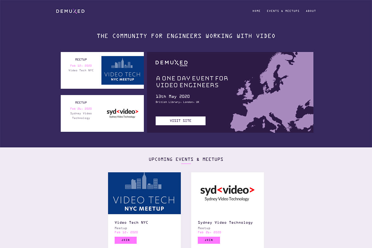 Demuxed conference website