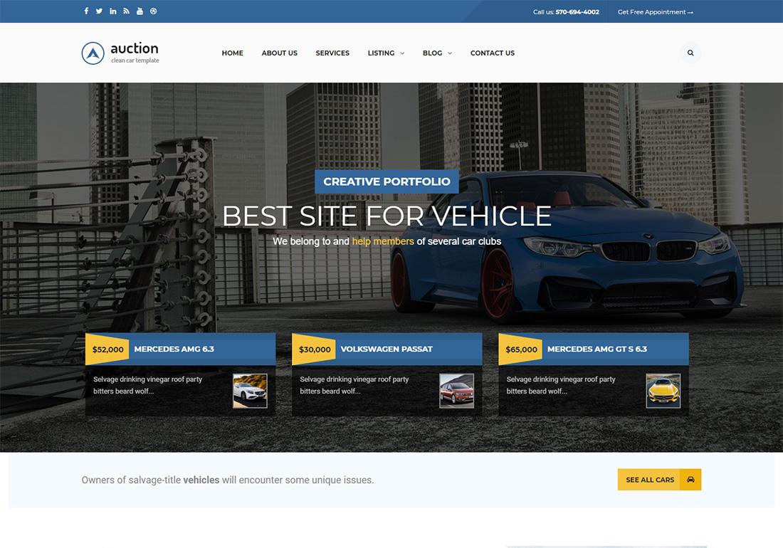 Auction WordPress theme