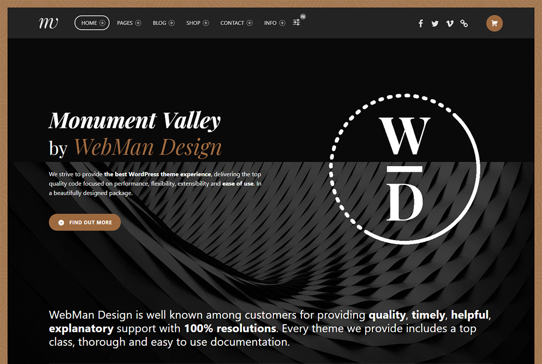 Monument Valley accessible WordPress theme