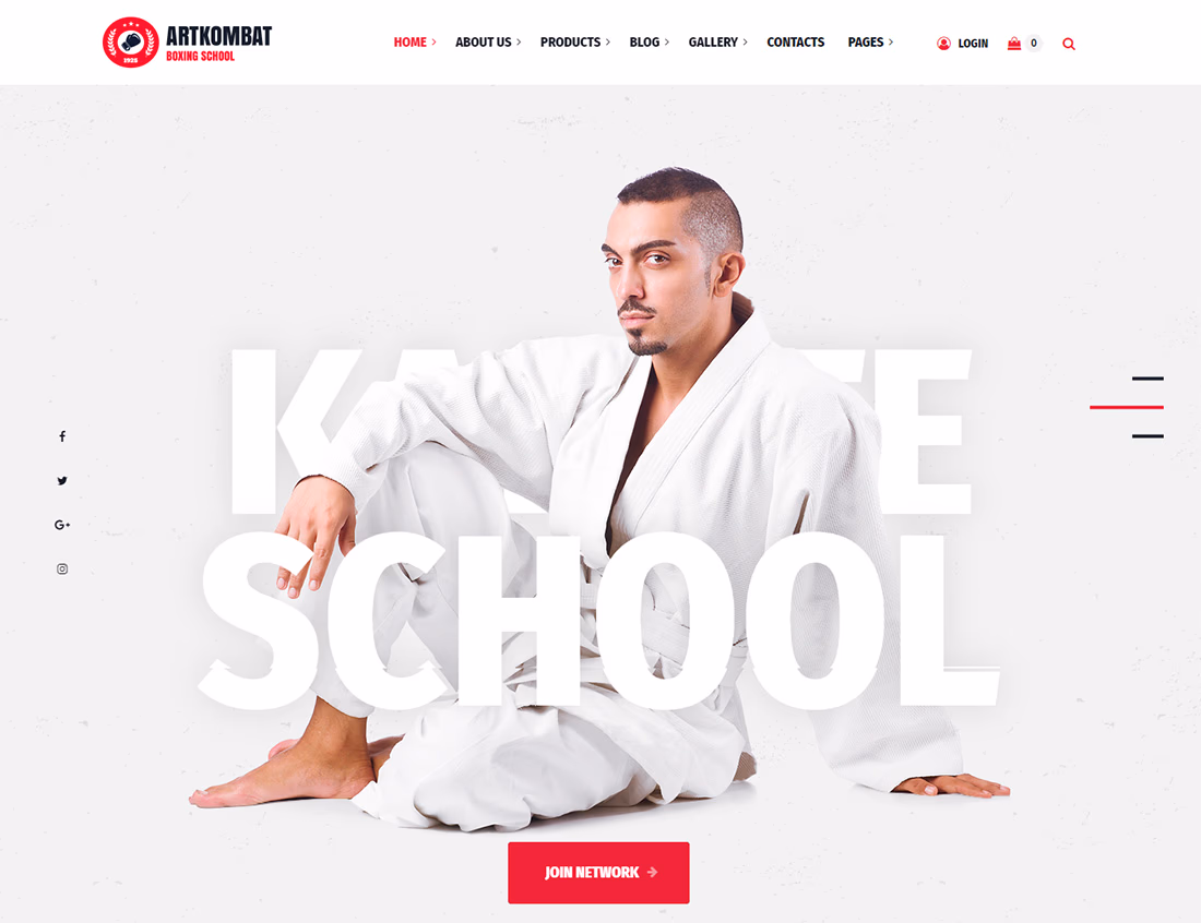 Art Kombat Martial Arts WordPress Theme