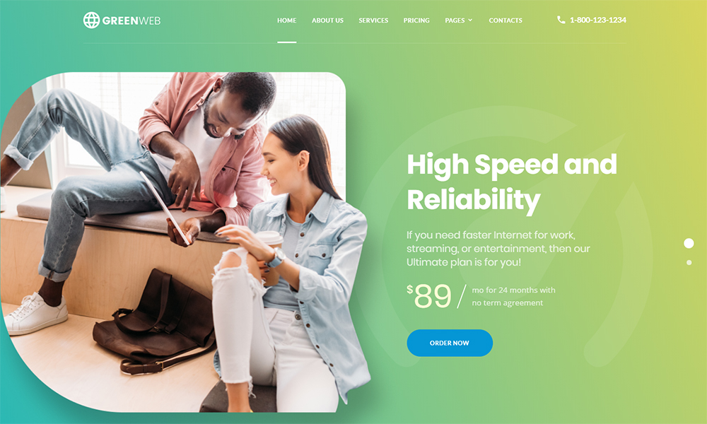 Green Web HTML Template