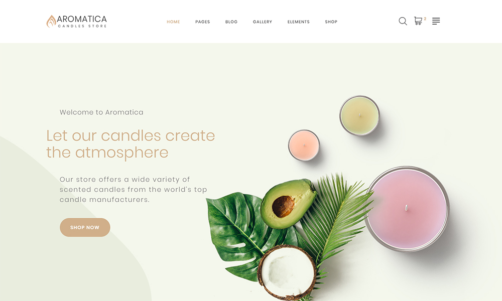 Aromatica Candle Website Template
