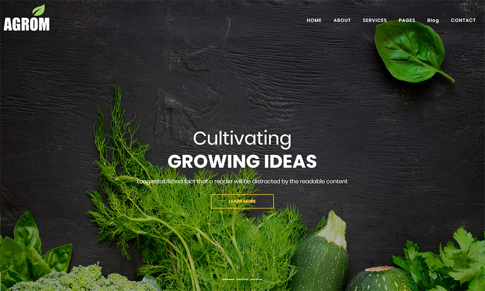 Agrom - Organic & Agriculture Food WordPress Theme
