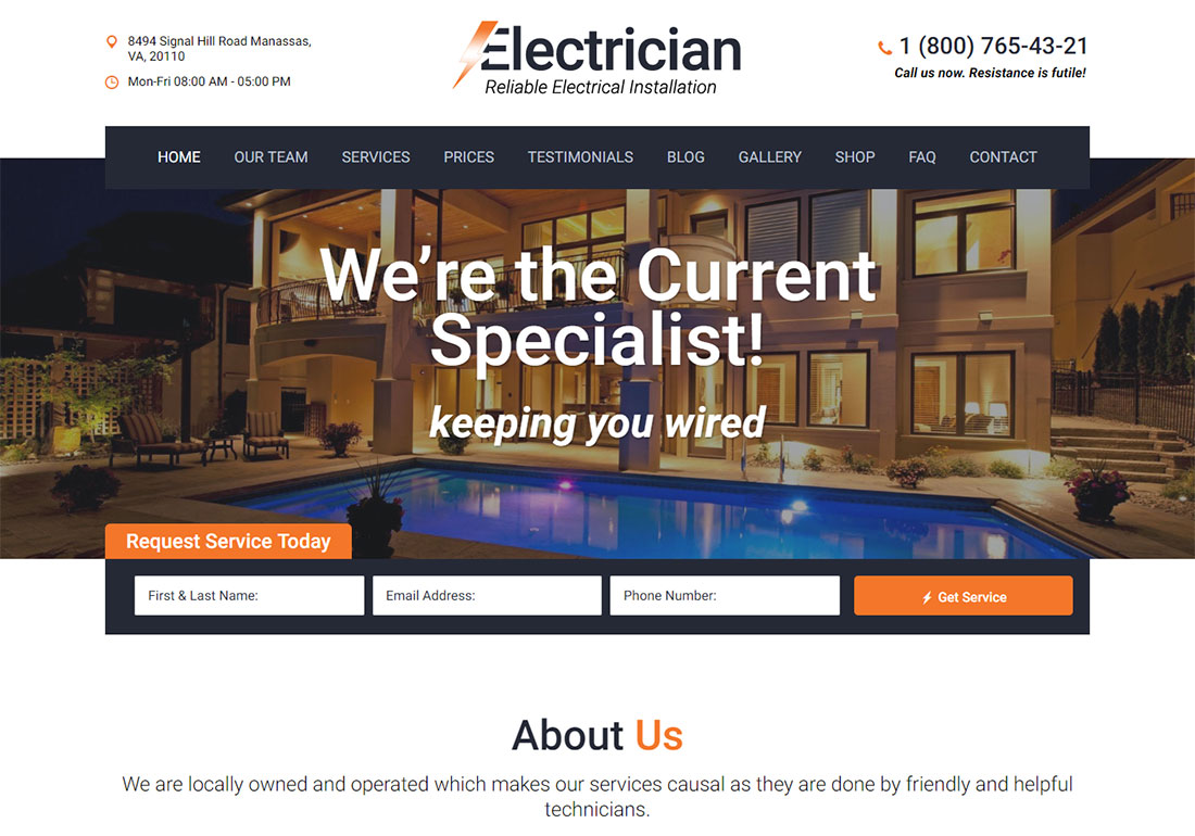 Electrician - WordPress