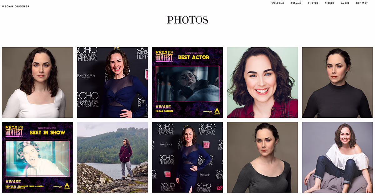 Actor headshot and photography gallery 