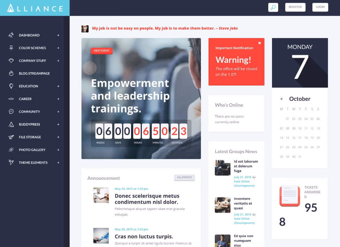 Alliance | Intranet & Extranet WordPress Theme