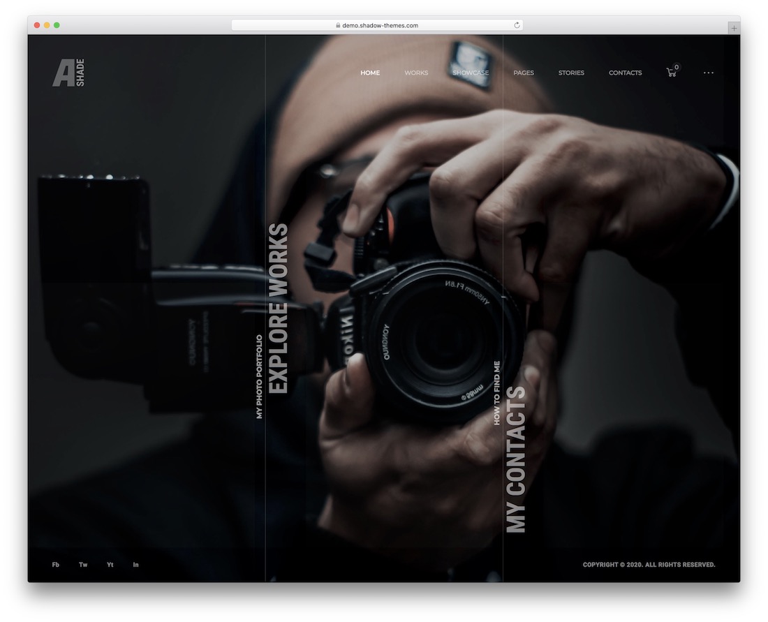 ashade photo sharing wordpress theme