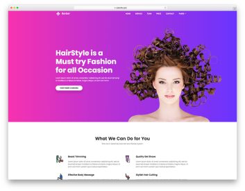 Barber Free website template