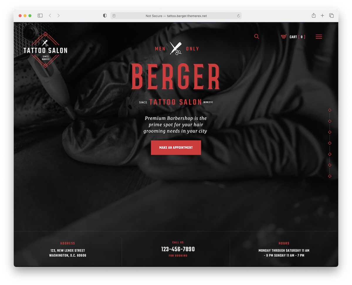 berger tattoo wordpress theme