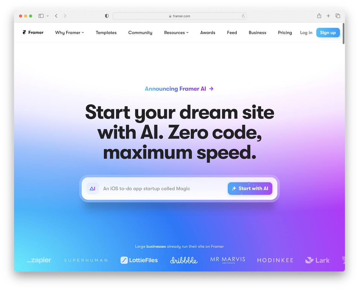 best ai website builders