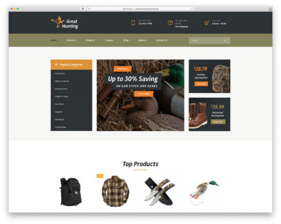 hunting wordpress themes