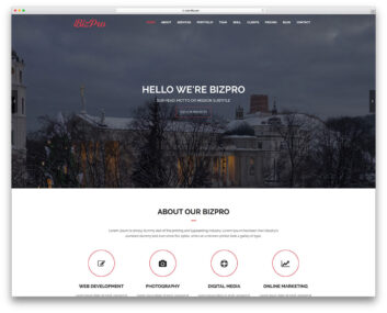 BizPro template preview
