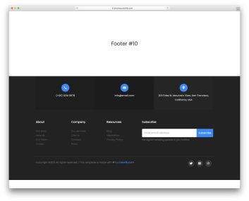 bootstrap footer 20