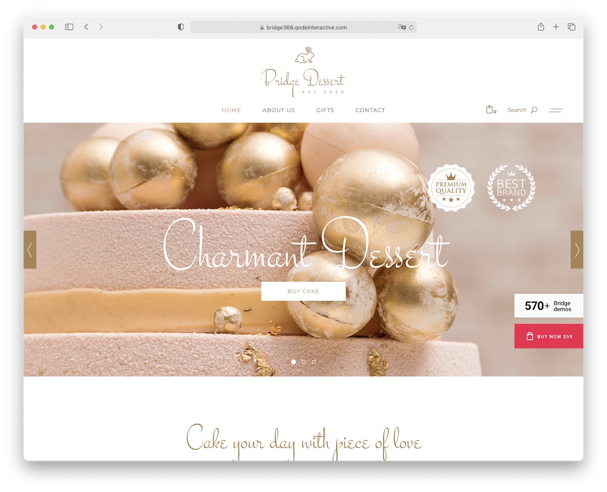 bridge cake shop wordpress theme