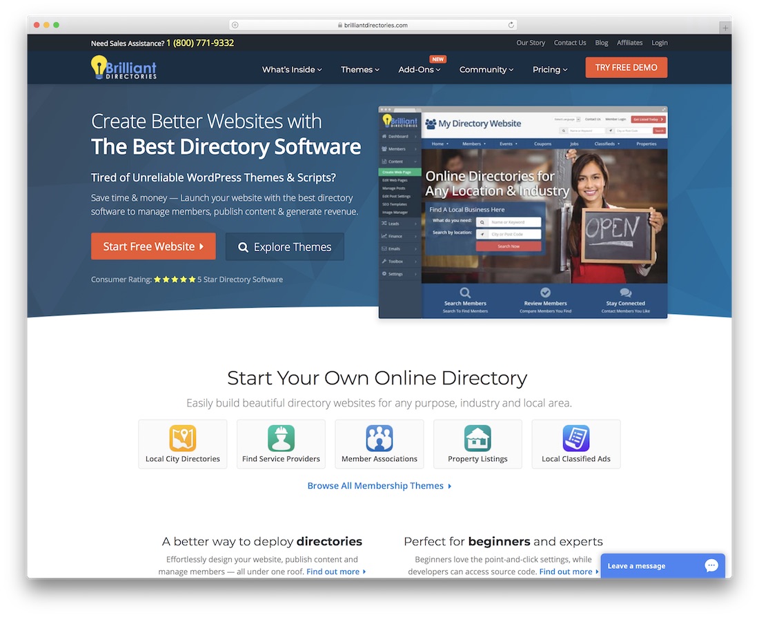 brilliant directories directory website builder