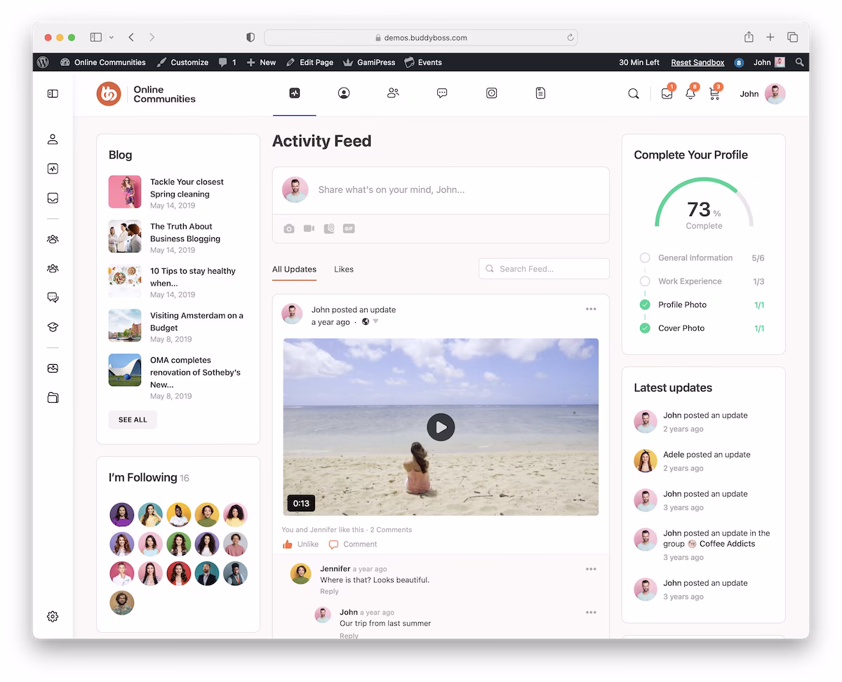 buddyboss community wordpress theme