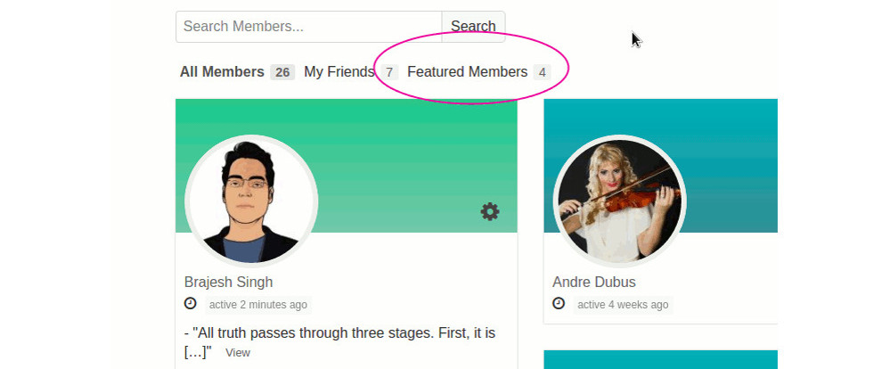 BuddyPress Featured image