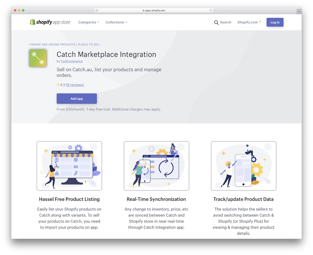 catch shopify marketplace app