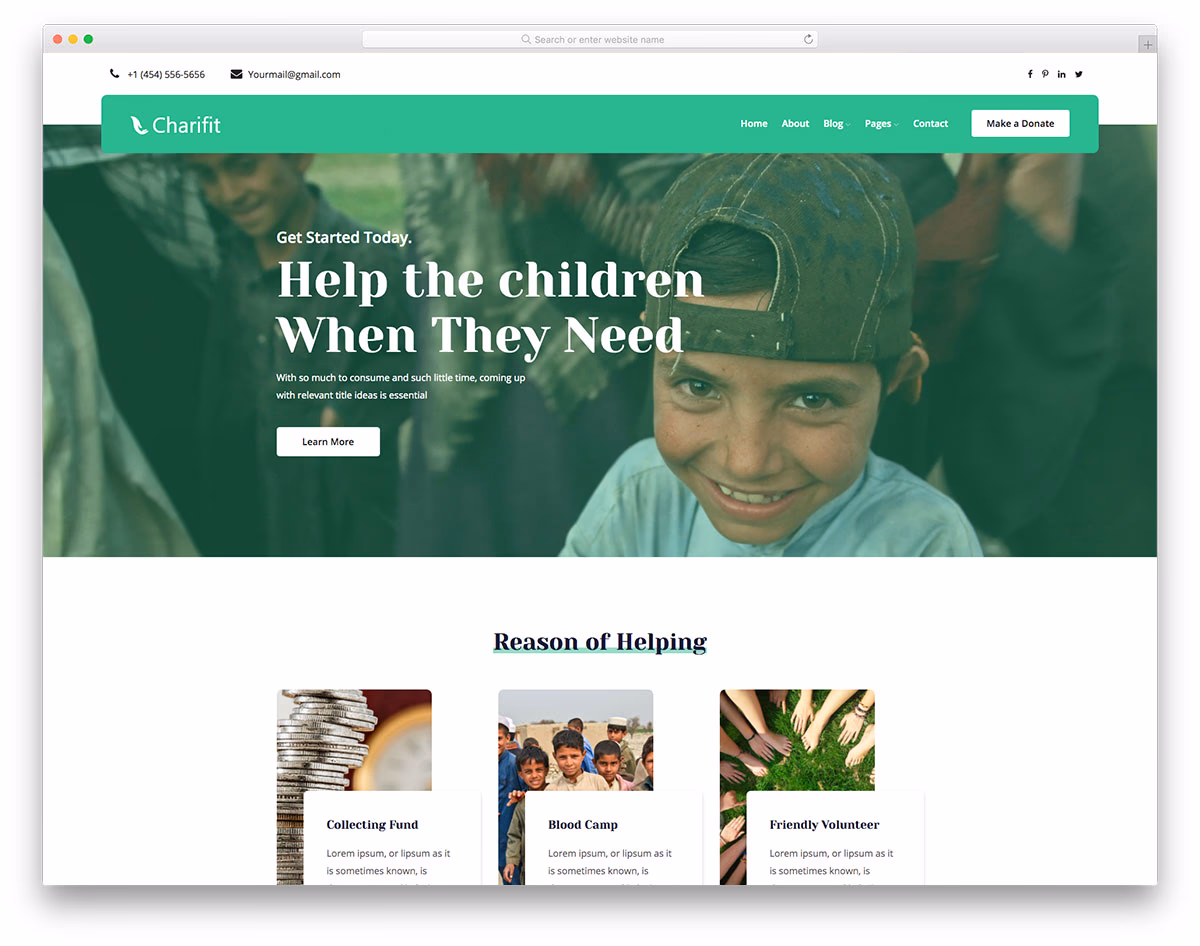 Charifit Free Template