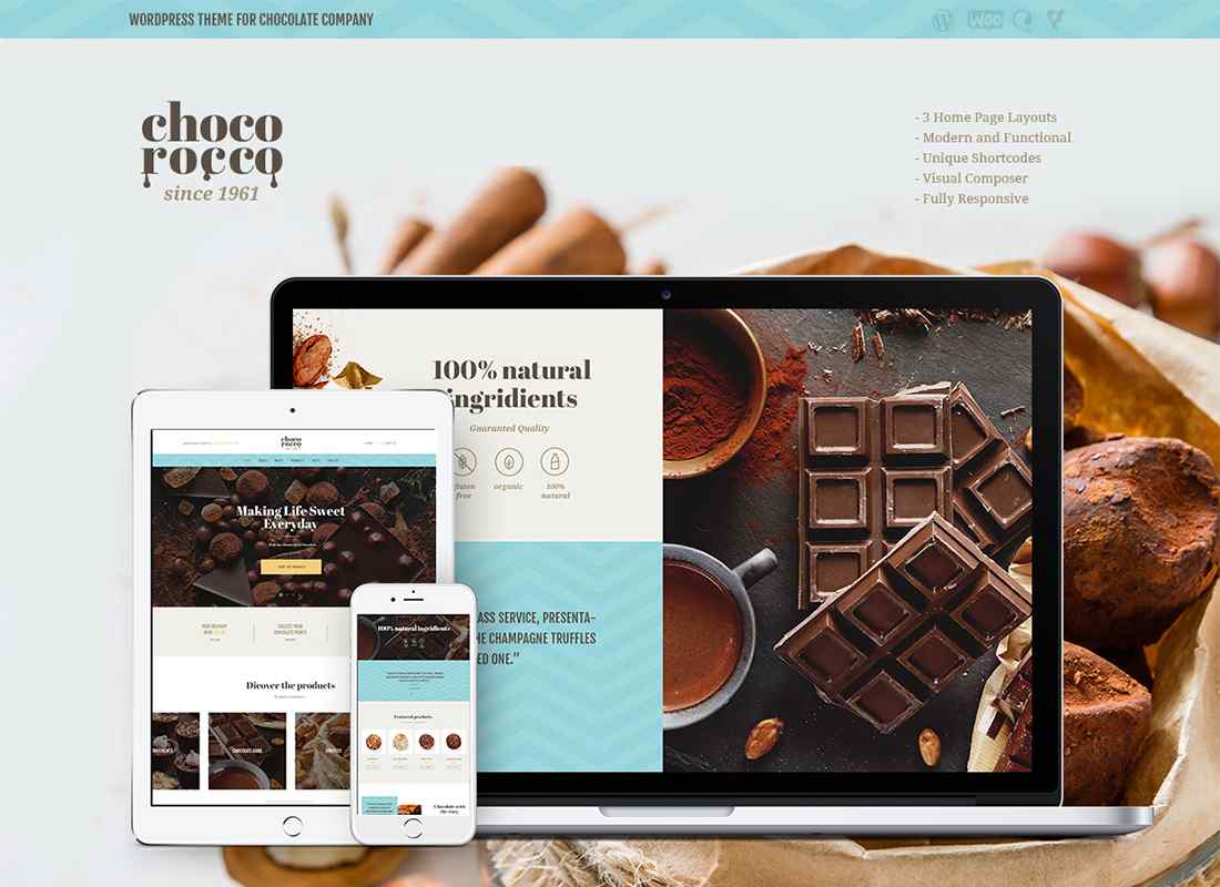 ChocoRocco | Chocolate Company WordPress Theme