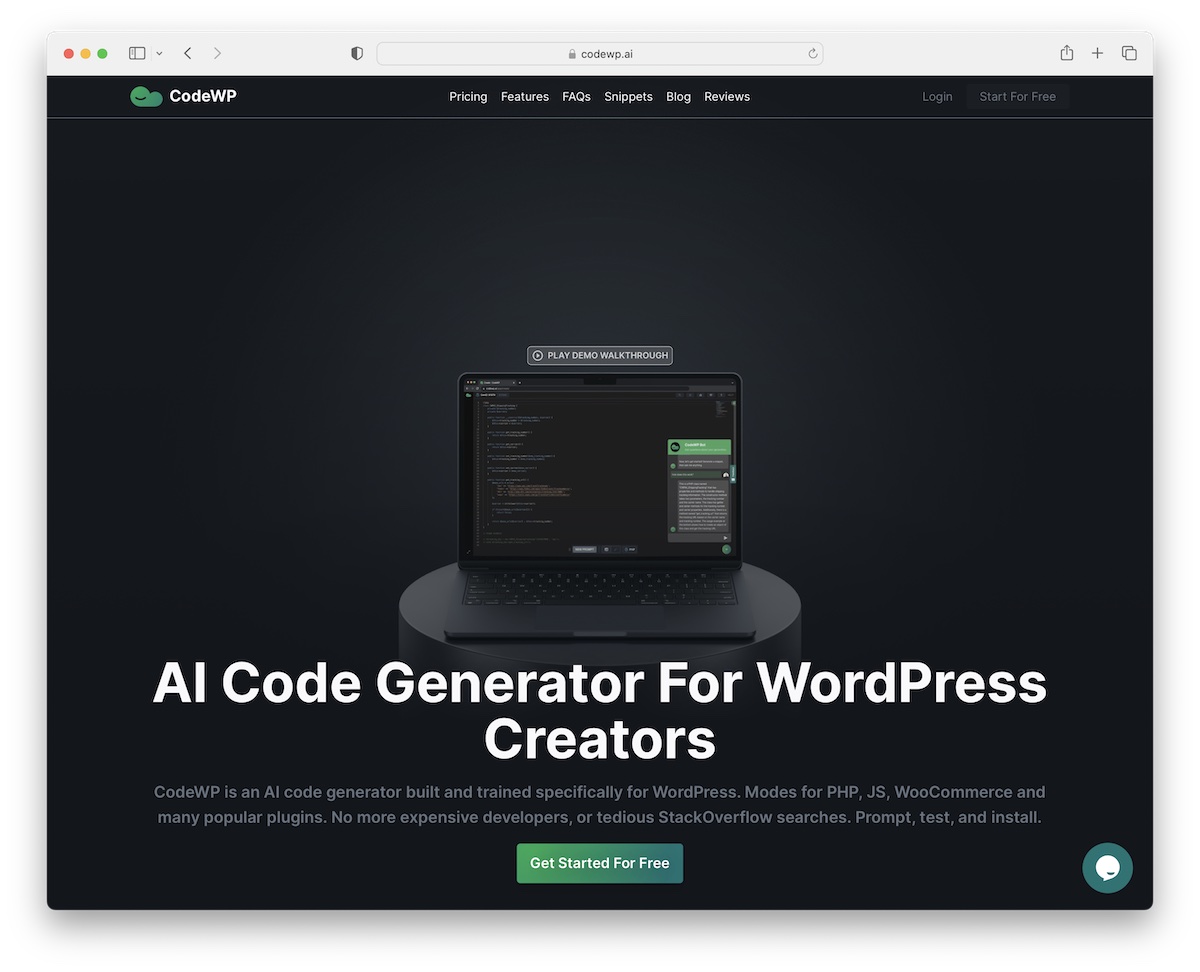 codewp ai website builder