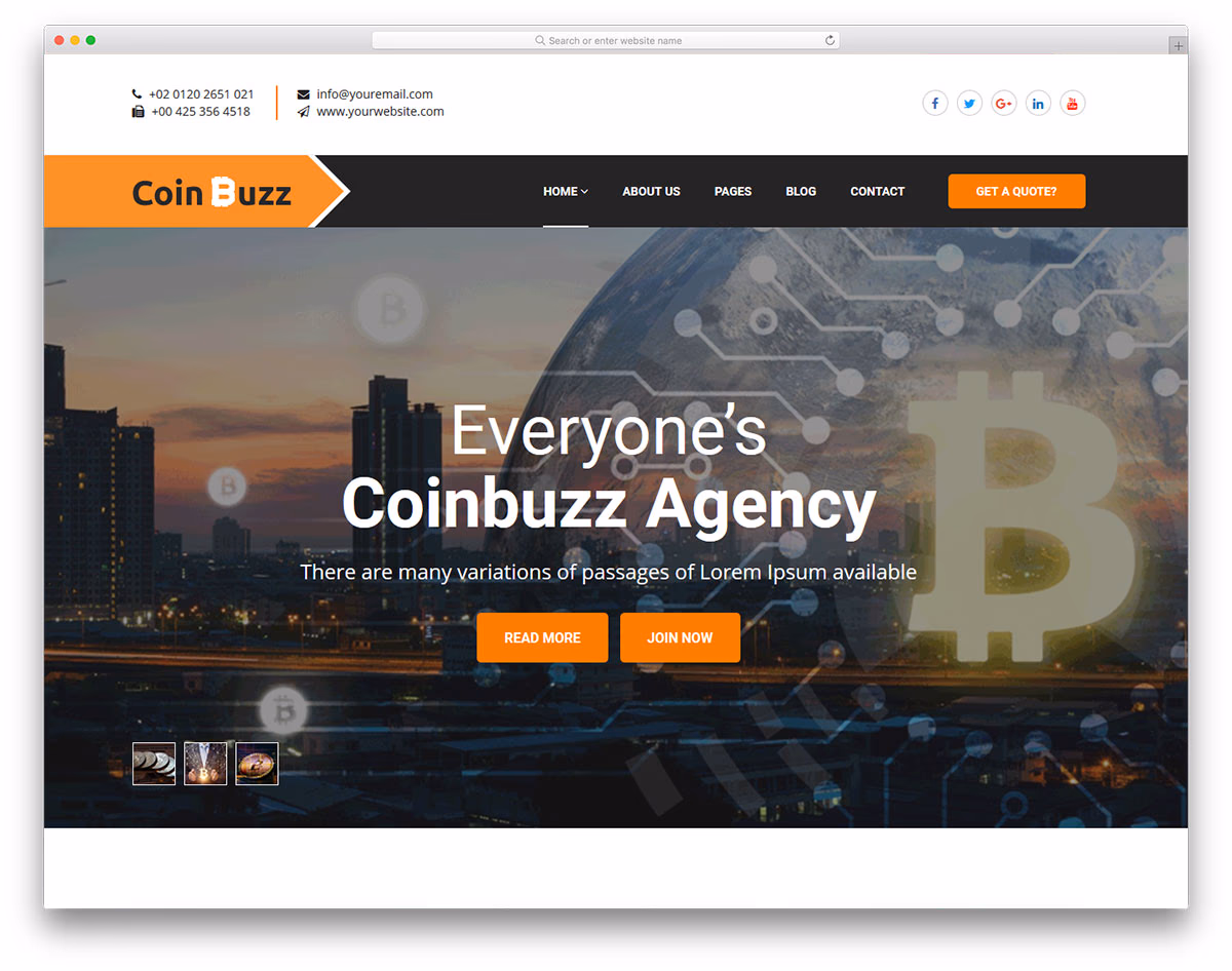 coinbuzz free template