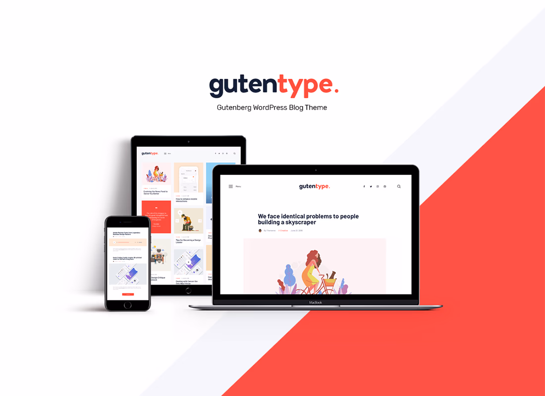 Gutenberg WordPress Theme for Modern Blog