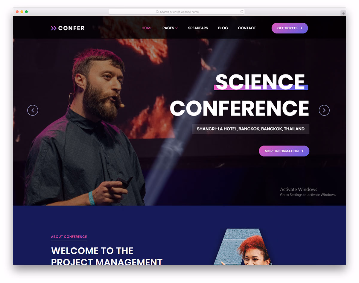 confer free template