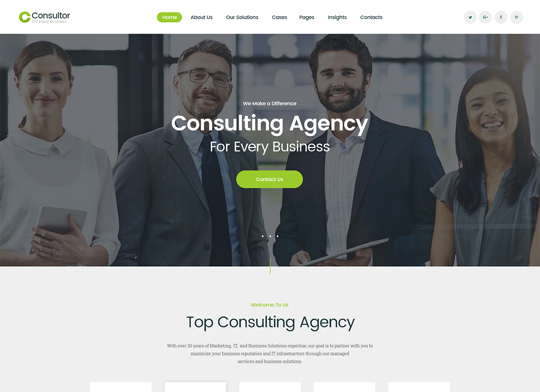 Consultor - A Business Consulting WordPress Theme