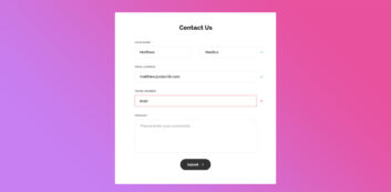 Contact Form v14 template preview