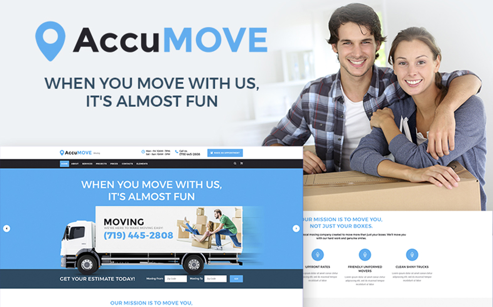 AccuMOVE! - Moving Company Responsive WordPress Theme