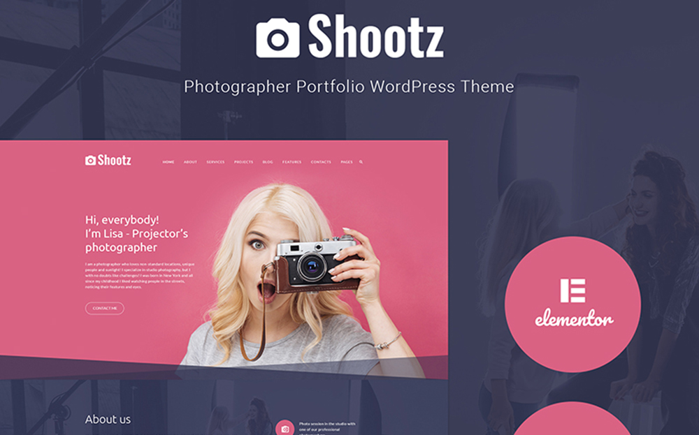 Shootz - Photographer Portfolio WordPress Theme