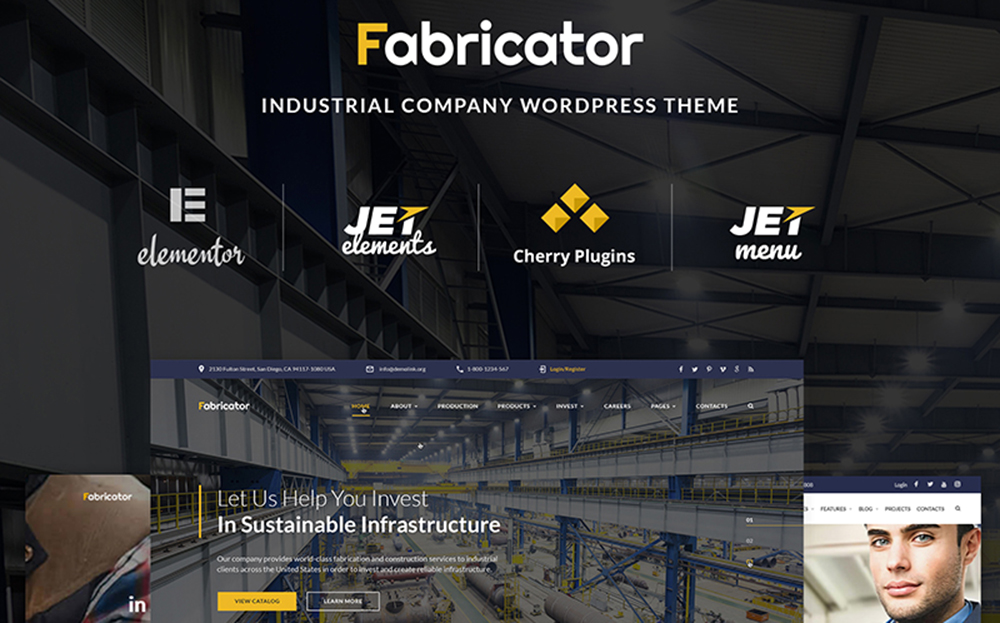 Fabricator - Industrial Company WordPress Theme