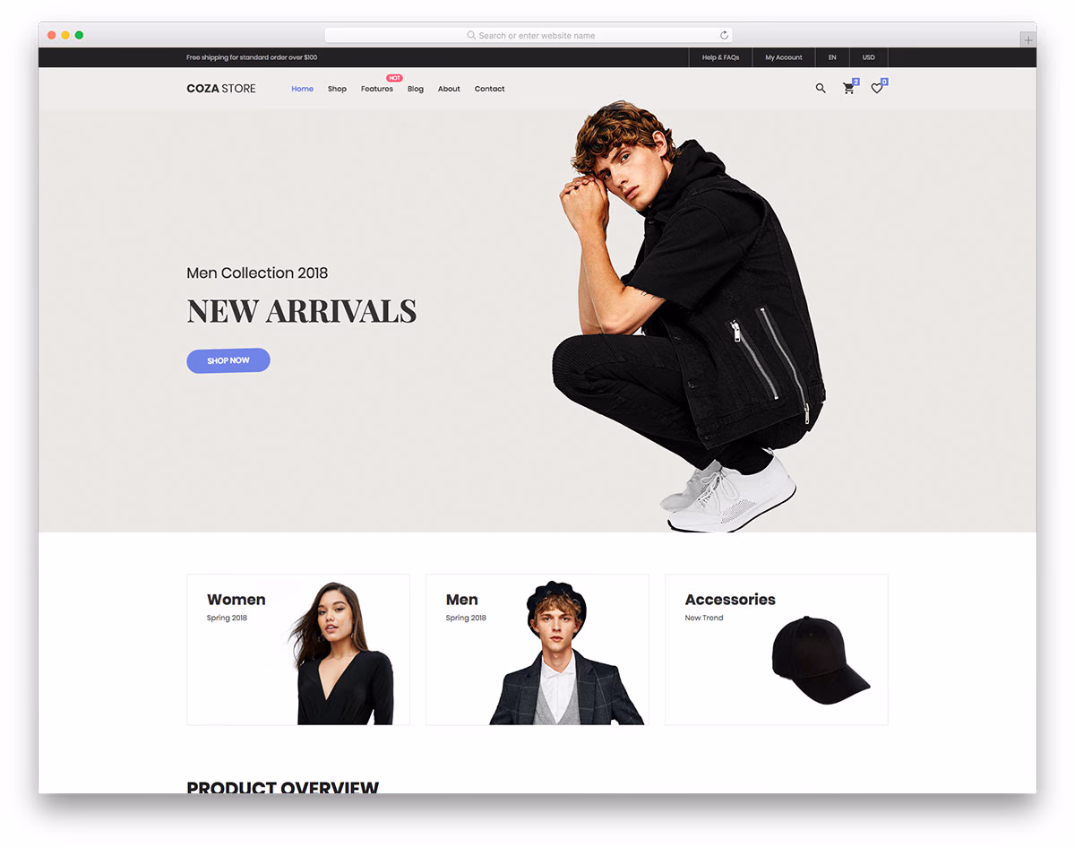 Coza store free template