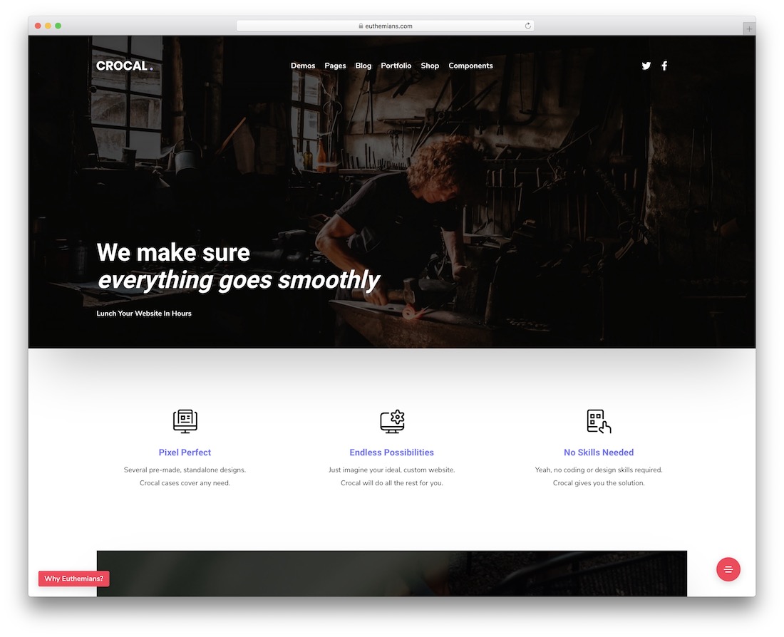 crocal accessible wordpress theme