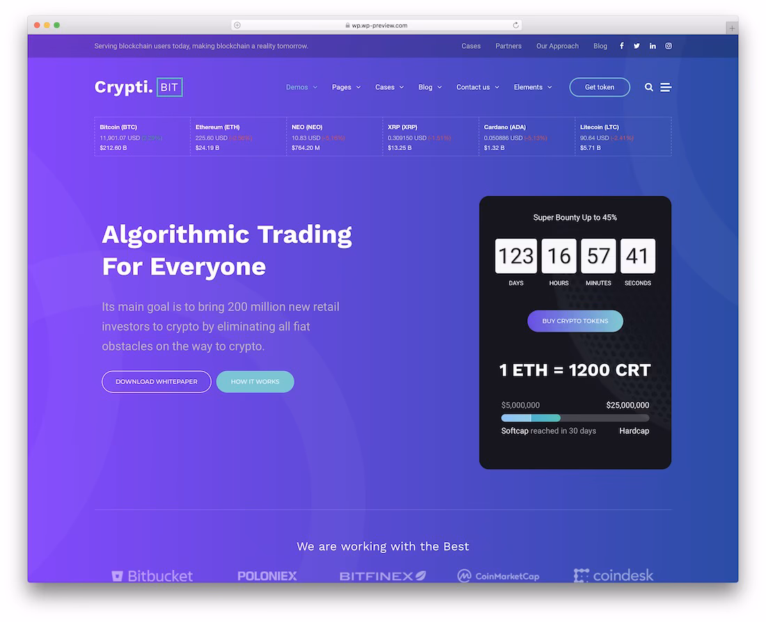 cryptibit cryptocurrency website template