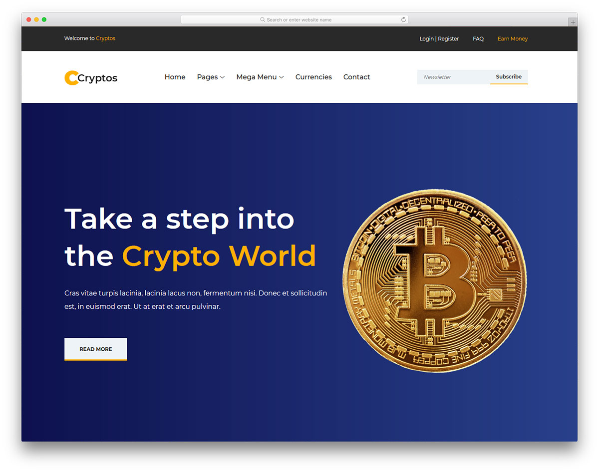 cryptos free template