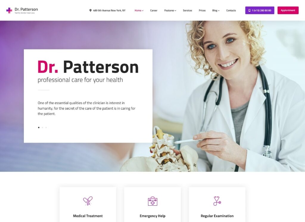 Dr.Patterson | Medicine & Healthcare WordPress Theme