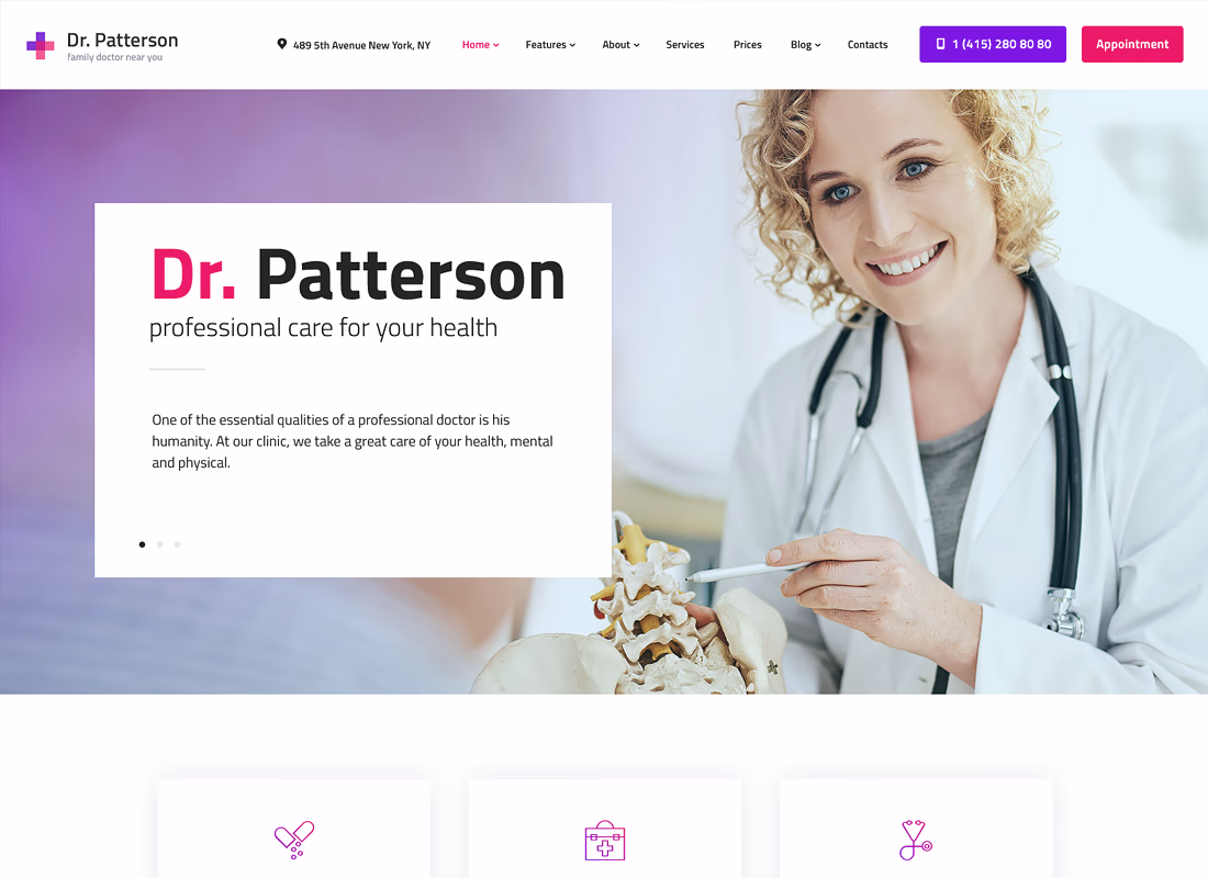 Dr.Patterson - Medicine & Healthcare WordPress Theme