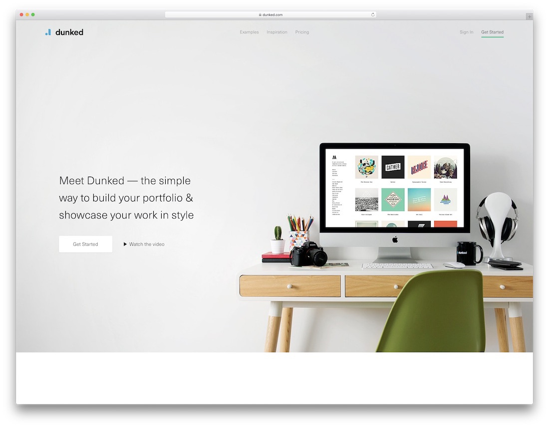 dunked best website builder for photographers