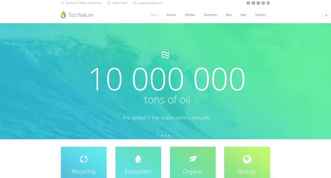 premium nature wordpress theme