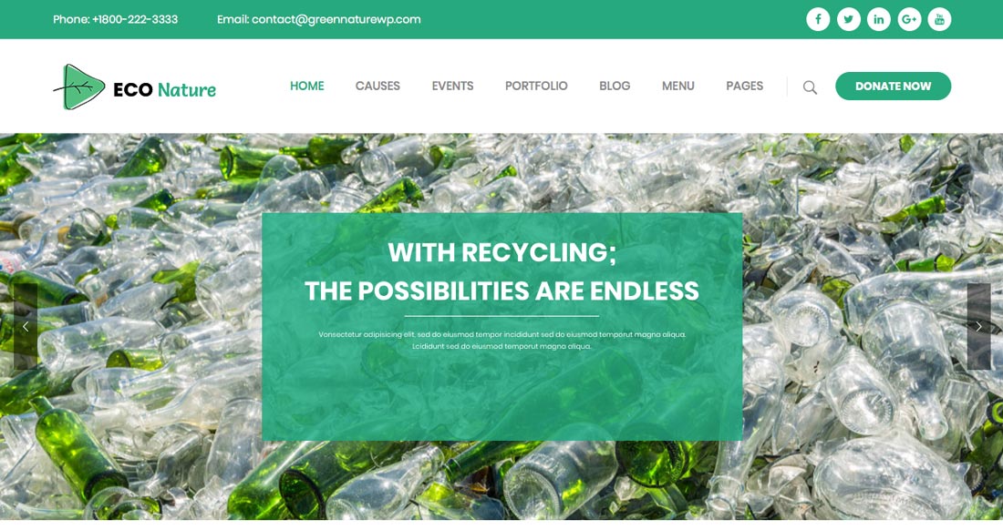 premium nature wordpress theme