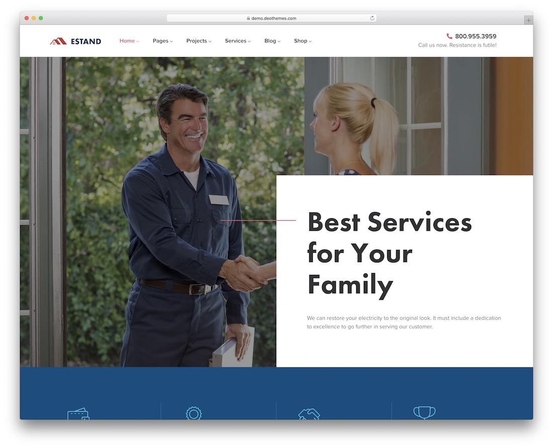 estand handyman wordpress theme